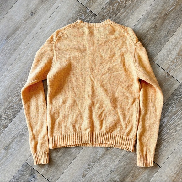 Acne Studios Samara Wool Orange Melange Crewneck Sweater - Picture 5 of 5
